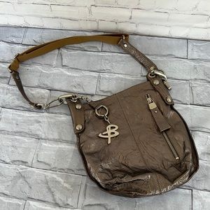 B Makowsky leather metallic copper crossbody purse